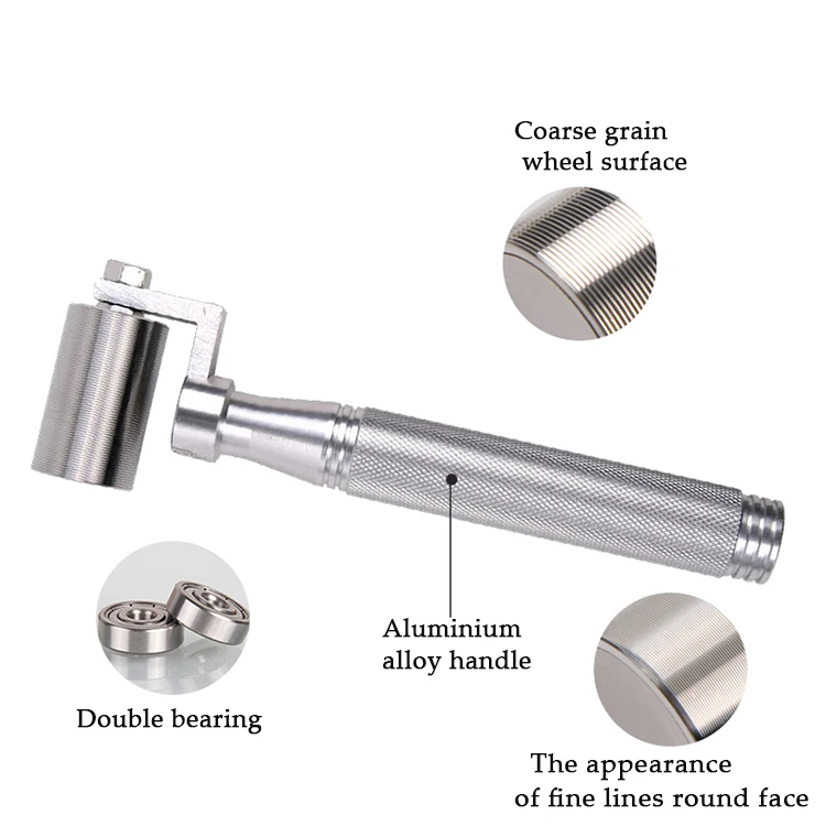 Flat Angle Pressure DIY Wall Covering Wallpaper Construction Tools Seam Flat Roller Stainless Roller Too