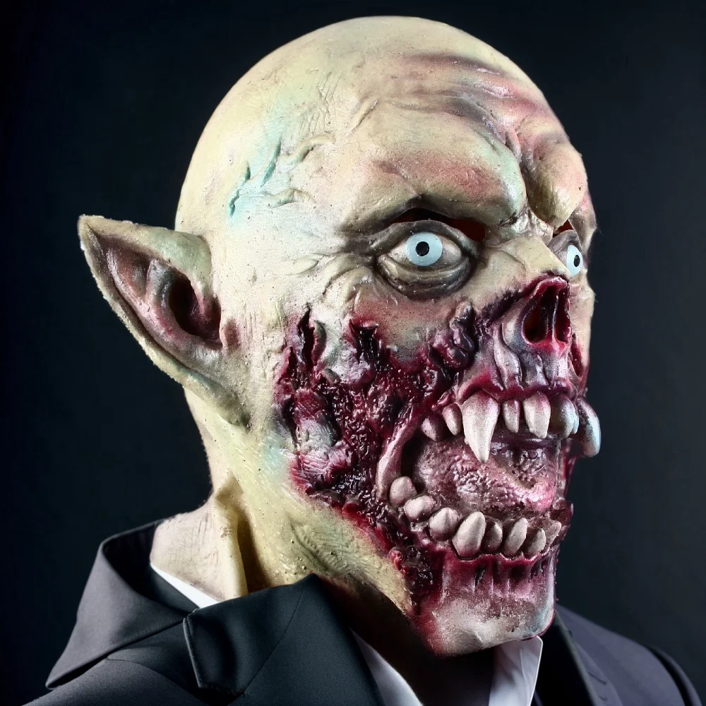 Vampire Mask Scary Dracula Monster Latex Mask Halloween Costume Party Horror Demon Zombie Cosplay Props Novelty Costume Party