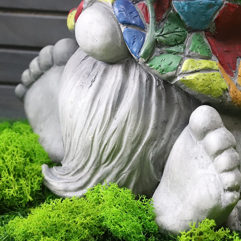 Популярная магниевая Цветочная шляпа Redeco 2022, садовая статуя гнома, милое ремесло с изогнутым углом шляпы