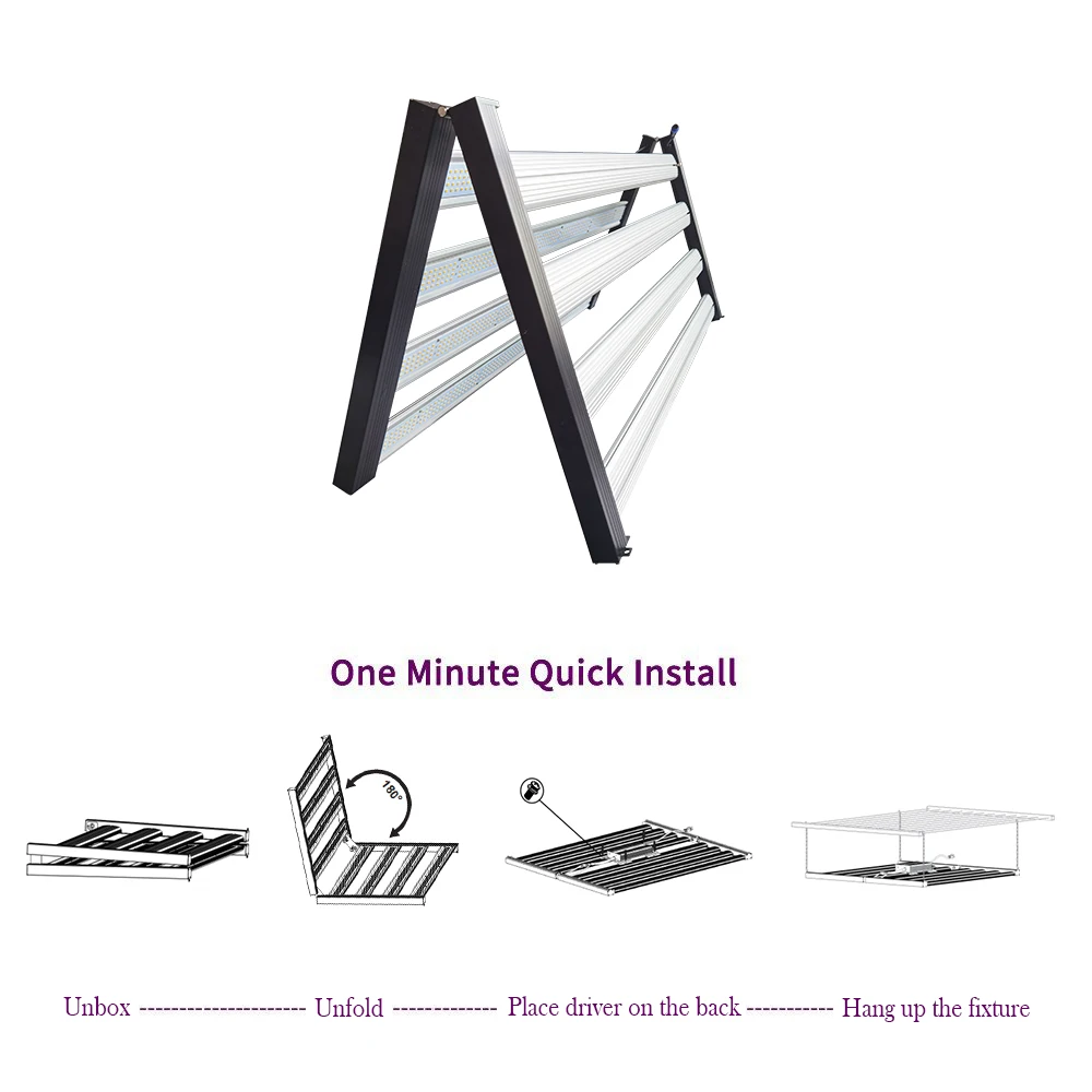 USA Warehouse Foldable 720w Grow Light LED  Indoor Plants Support Controller Dimmable 720w Samsung LED Grow Light Hydroponic