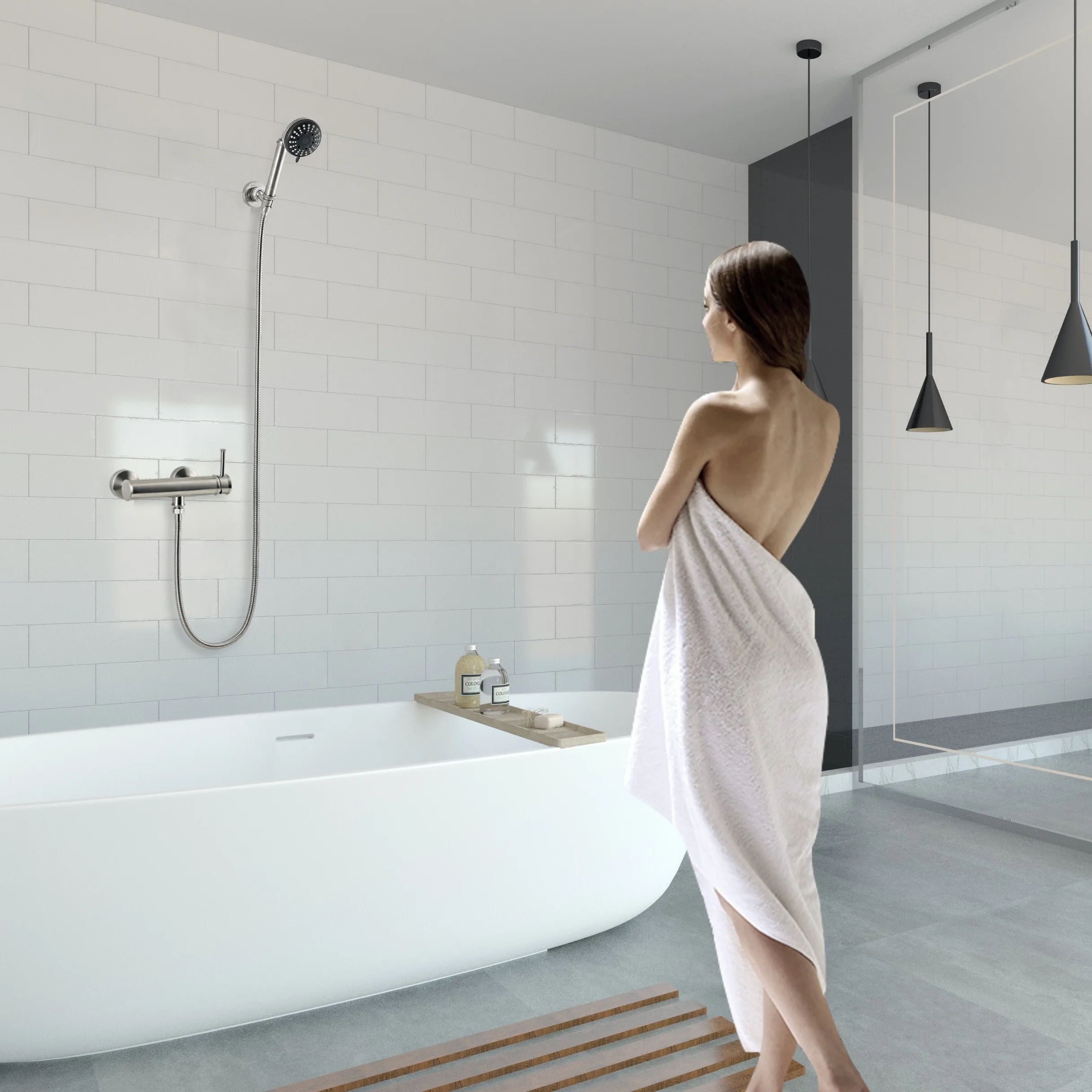 
shower sets on stock wall mounted bath water faucet bathroom bathtub with quality stainless steel shower mixer 