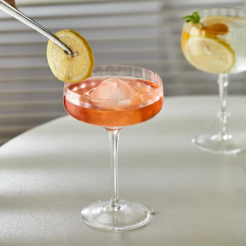 wholesale customized glass goblet clear crystal martini margaret cocktail cup bar party home wine glassware glass cocktail