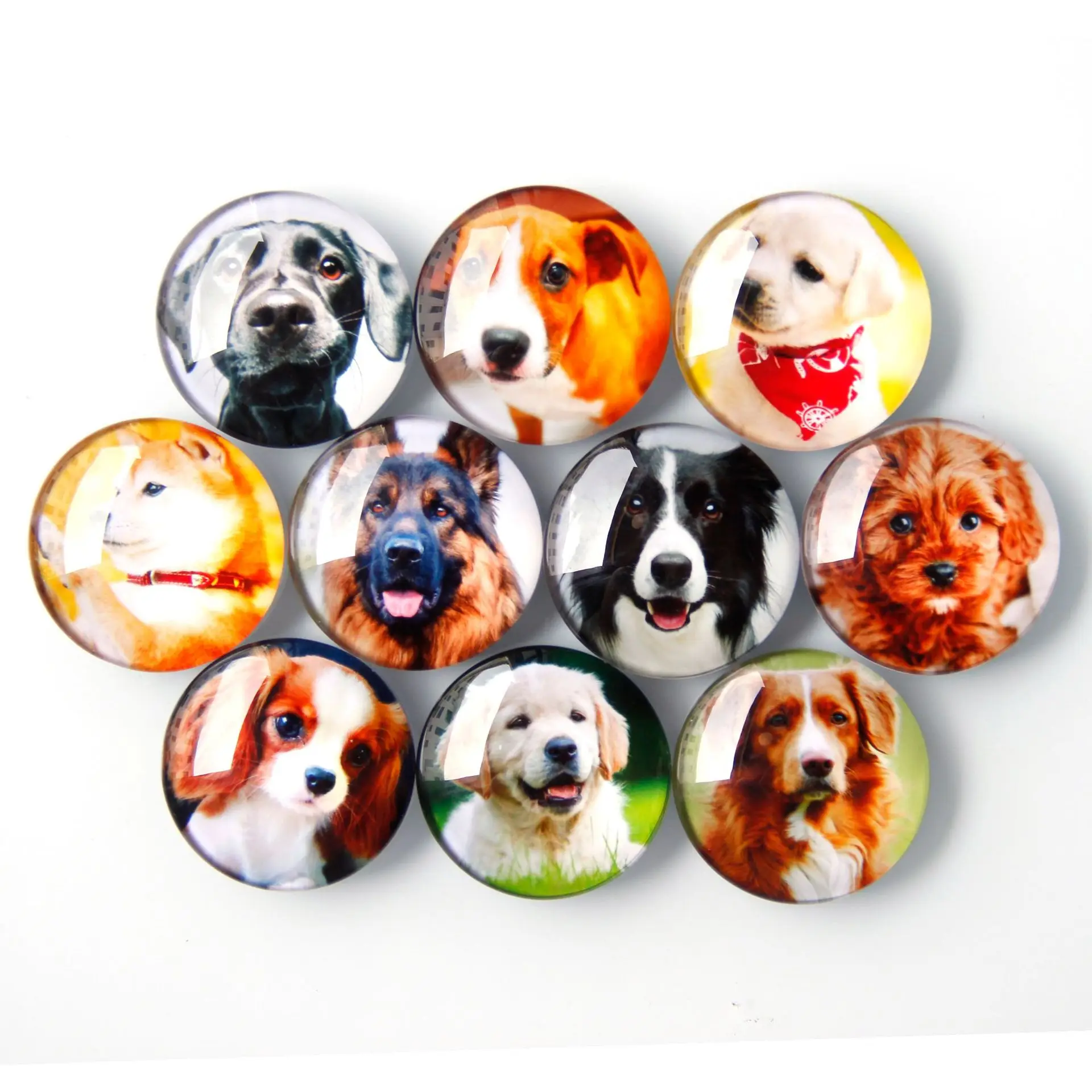 Custom Any Photos Round Glass Cabochon Fridge Magnet Creative Gifts Fridge decoration Fridge sticker