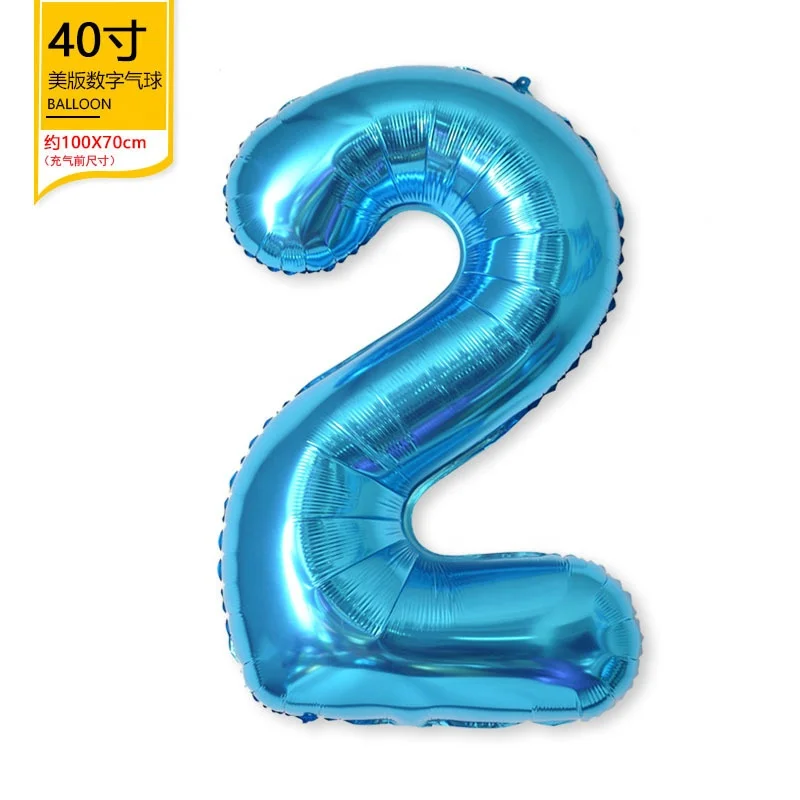 various colors large 40 inches number foil balloon white red rainbow green dark blue  foil helium balloon for happy birthday