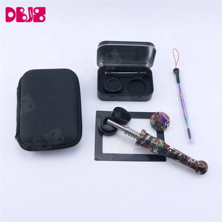 Dabs титановая горелка для ногтей, стеклянные трубки для сорняков, силиконовая курительная трубка