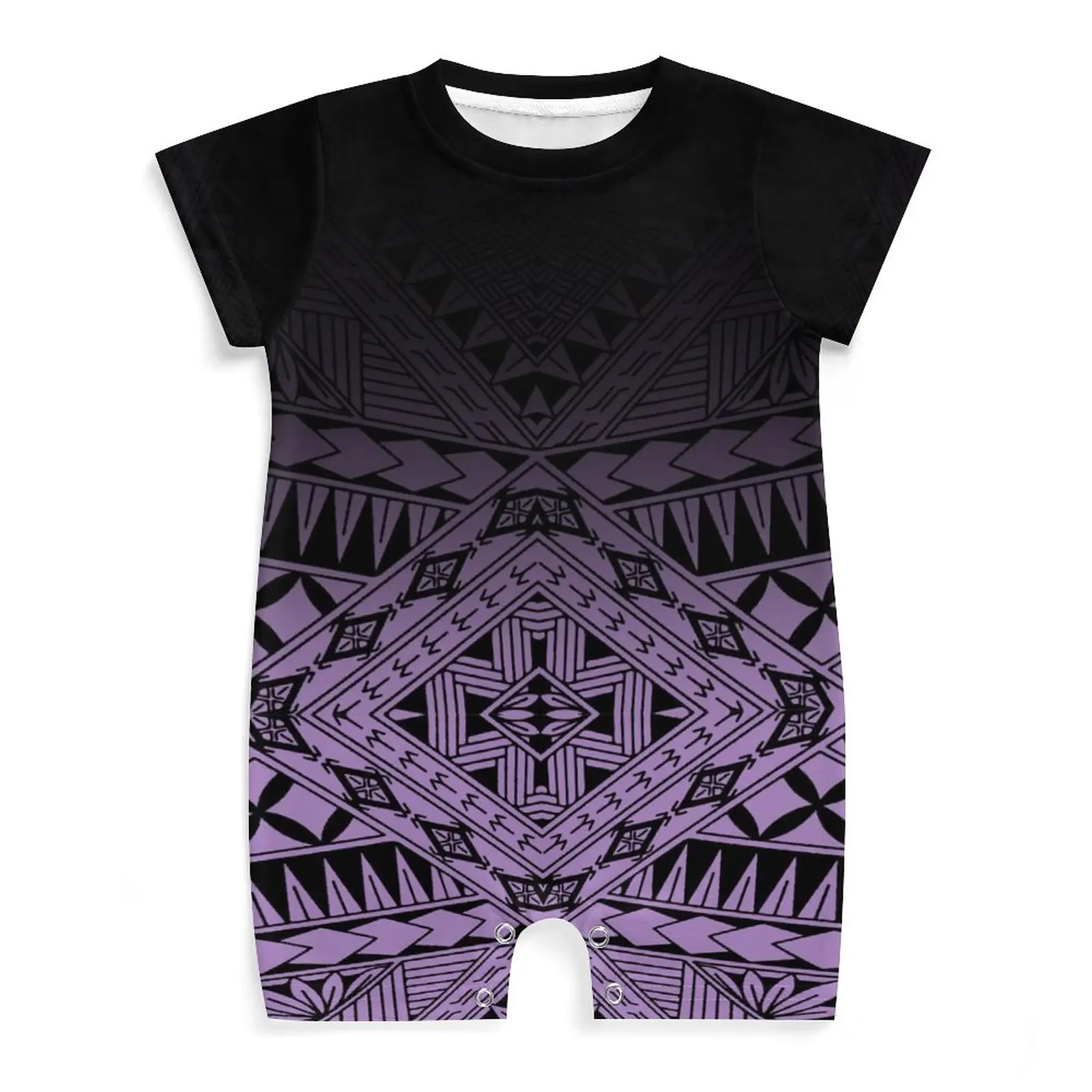 Pacific Heritage High Quality Breathable Baby Kids Clothes Customized On Demand Short Sleeve Baby Jumpsuit Drop Shipping