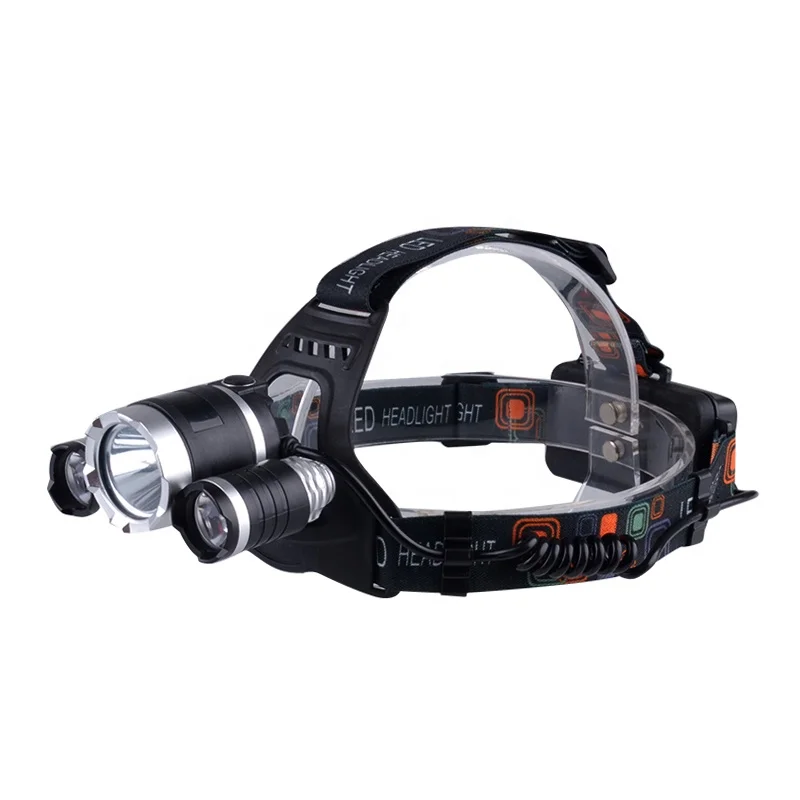 
5000 Lumen 180 Degree Outdoor 3 LED Rechargeable Headlamp Camping Head Light Torch 