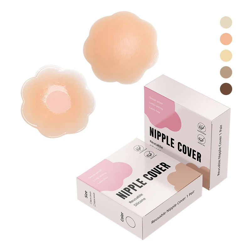 INVISFEEL Hot selling liquid silicone nipple cover thin push-up nipple sticker 6.5cm silicone nipple cover