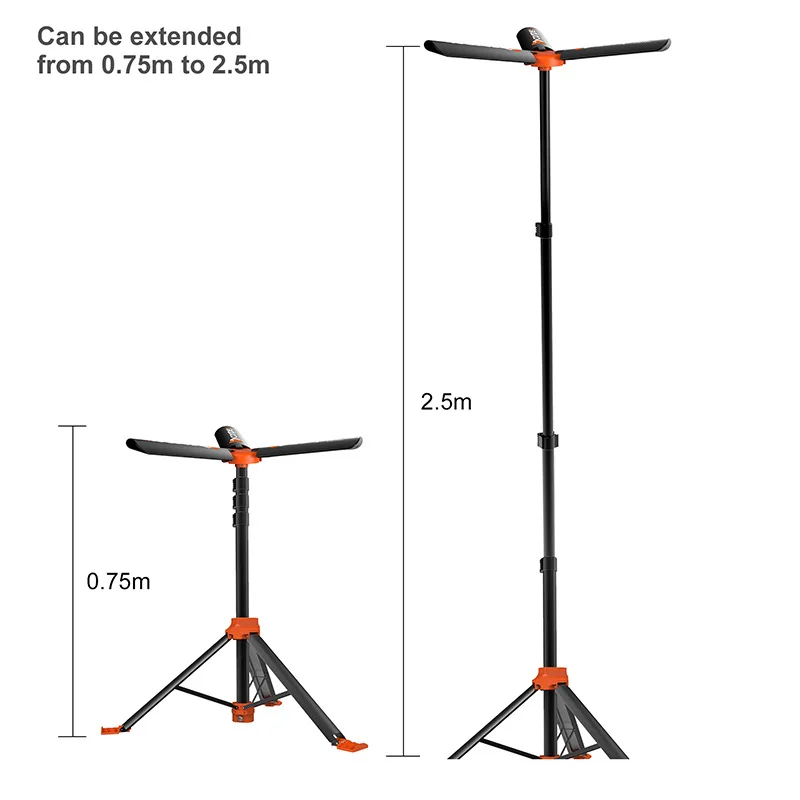 14000 Lumen Work Lights with Stand,Waterproof Outdoor Portable Flood Light,Adjustable Job Site Lighting for Garage Workshop