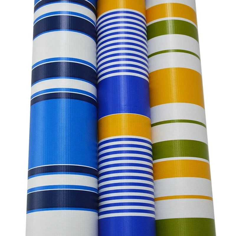 Hot selling colourful pvc stripe tarpaulin for tent or cover Anti UV