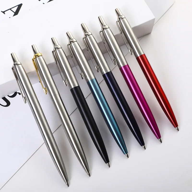 Jovesun custom Pen Luxury Laser Custom Branded slim Ballpoint Pens Thin Hotel supplies Promotion Pen