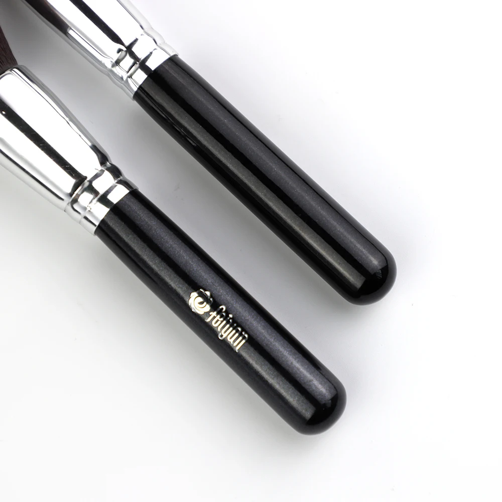 HMU Professional 15pcs/set Premium Synthetic Kabuki Cruelty Free Wholesale Black 15 pcs Cosmetic Brushes Makeup Private Label