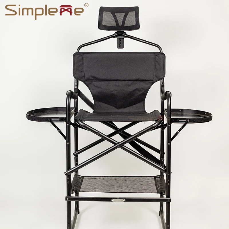 Wholesale Aluminum Folding Portable Upgraded Tall Director Makeup Artist Chair