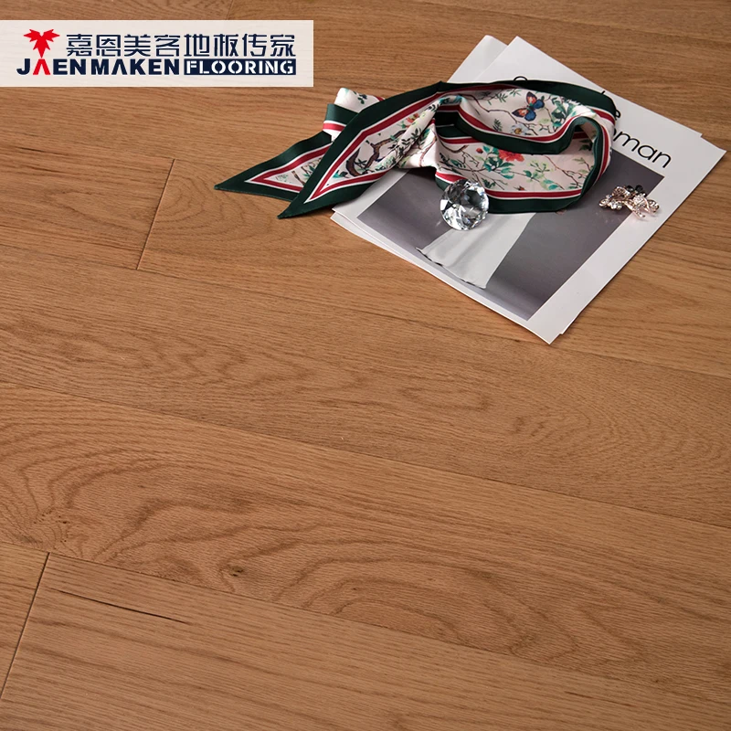 Jaenmaken Red Oak Indoor Engineered Veneer Timber Factory Wooden Flooring