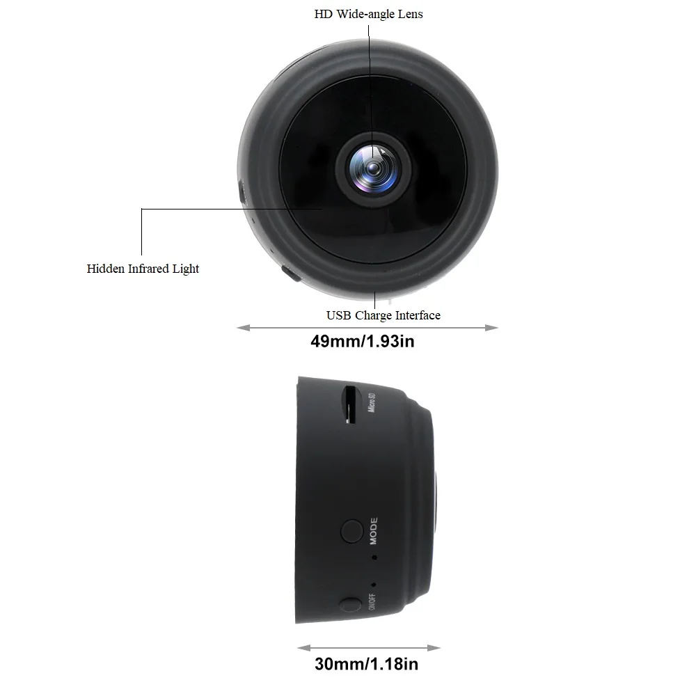 Камера A9 беспроводная сетевая Wi-Fi камера 1080P HD очень долгая запись в режиме