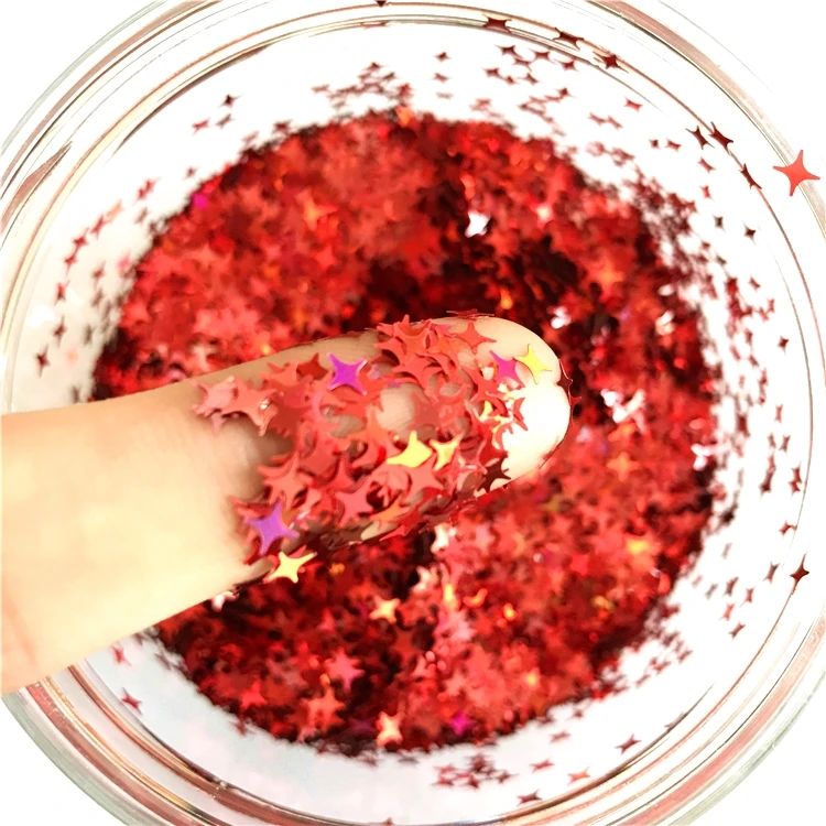 Popular star shape glitter flake decoration and celebration use