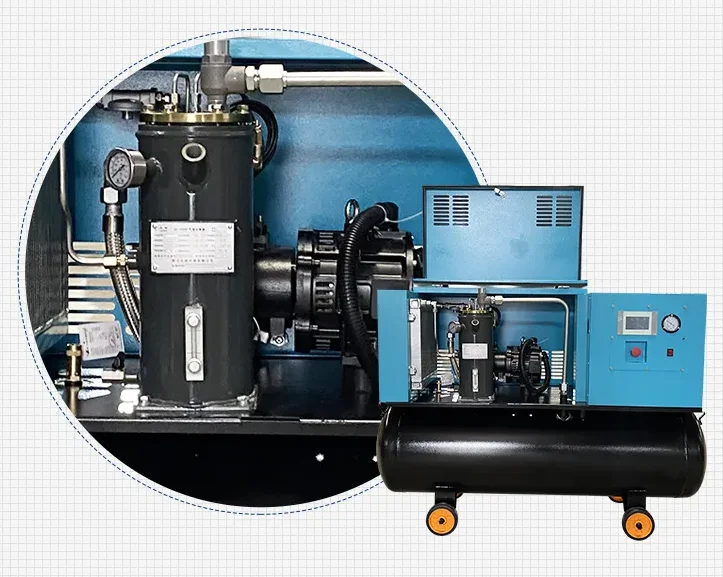 Mobile 4 in 1 7.5 kw 15 kw 22 kw 37 kw Screw Air Compressor With Air Dryer Tank Filter