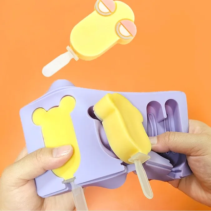 Silicone Popsicle Molds mould  ice cream cone mango ice cream mould maker Silicone Ice Cream Mould