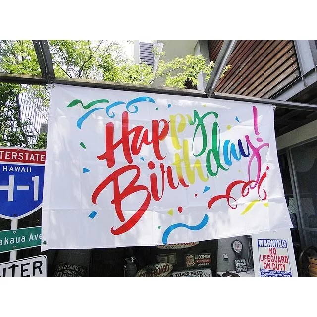 Custom Fabric Printing Business Birthday Party Festival Flag Design Back Drop Advertising Welcome Banners Shop Logo Sign Outdoor