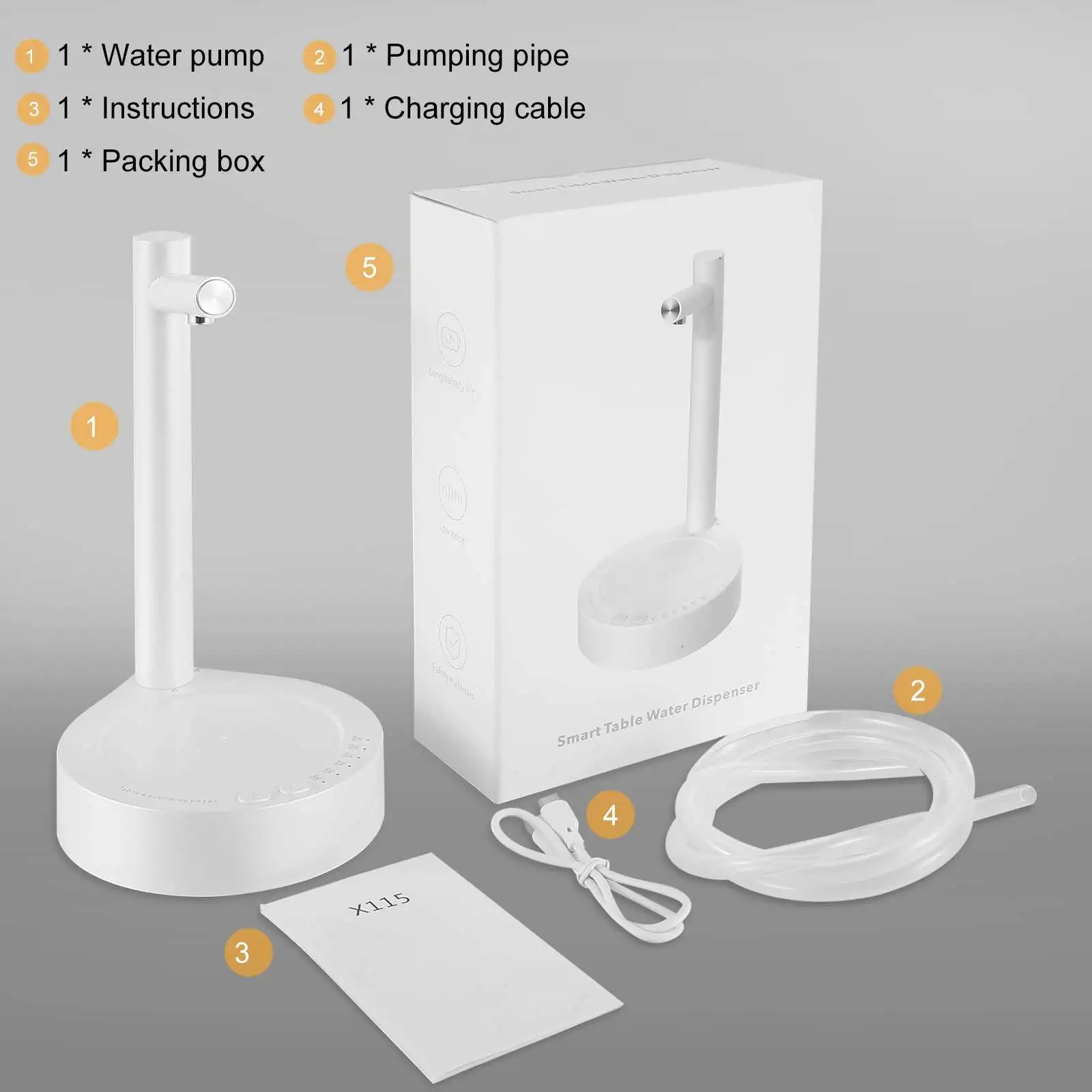 mini portable instant usb water pump electric smart table desk water dispenser