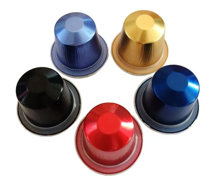 15 ml colored aluminum foil coffee pods empty espresso coffee capsules