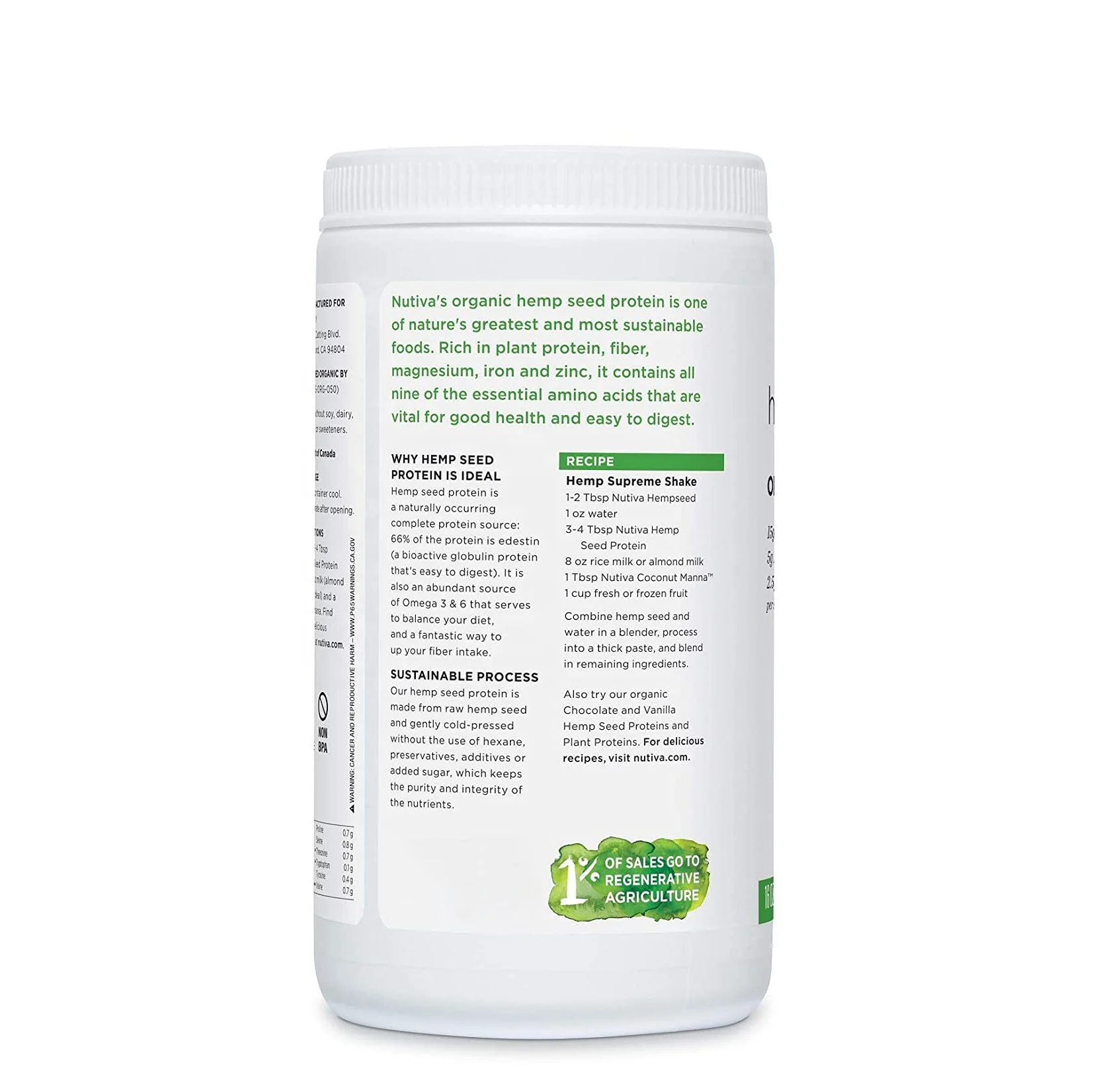 OEM/ODM Organic Cold-Pressed Raw Hemp Seed Protein Powder  Peak Protein Plant Protein with Essential Amino Acids