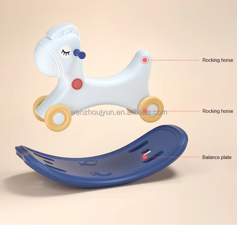 JYUN factory horse toys for kids ride on child indoor living room nursery school kindergarten plastic rocking horse