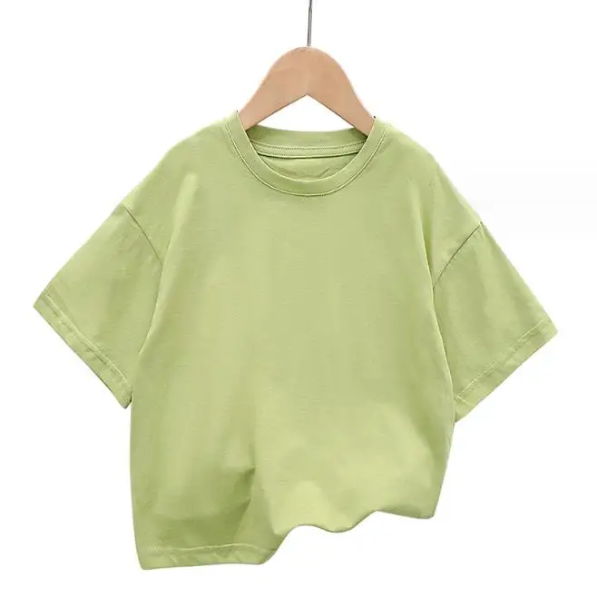 Hot Sale Summer Latest Children T Skirt Cute Candy Color Summer Short Sleeve