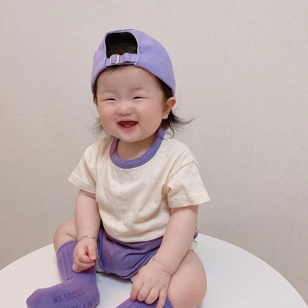 OEM Custom Toddler Baseball Cap Spring And Autumn Cartoon Boy Girl Flat Along Hip Hop Baby Baseball Cap