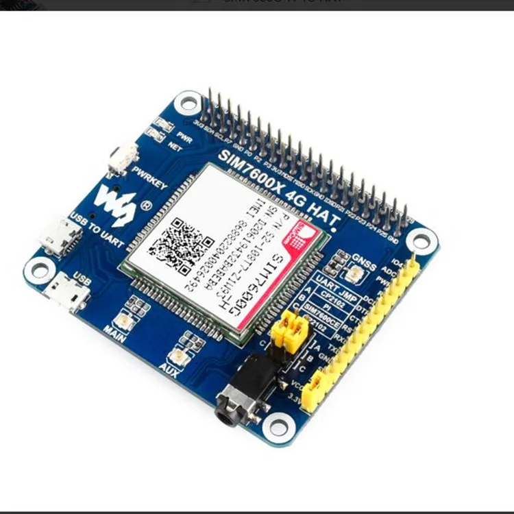 SIM7600G-H Raspberry Pi 4G Expansion Board Connect is compatible with 3G / 2G with GNSS positioning