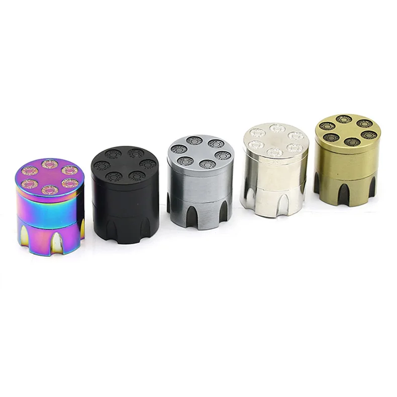 GZ310093B Mini bullet 30mm 40mm 50mm rainbow Metal cigarette Zinc Alloy Tobacco herb Grinder