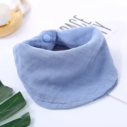 5 Color Organic Cotton Bib Amazon Hot Sale Wholesale Super Soft Muslin Bamboo Cotton Bib Triangular Bibs