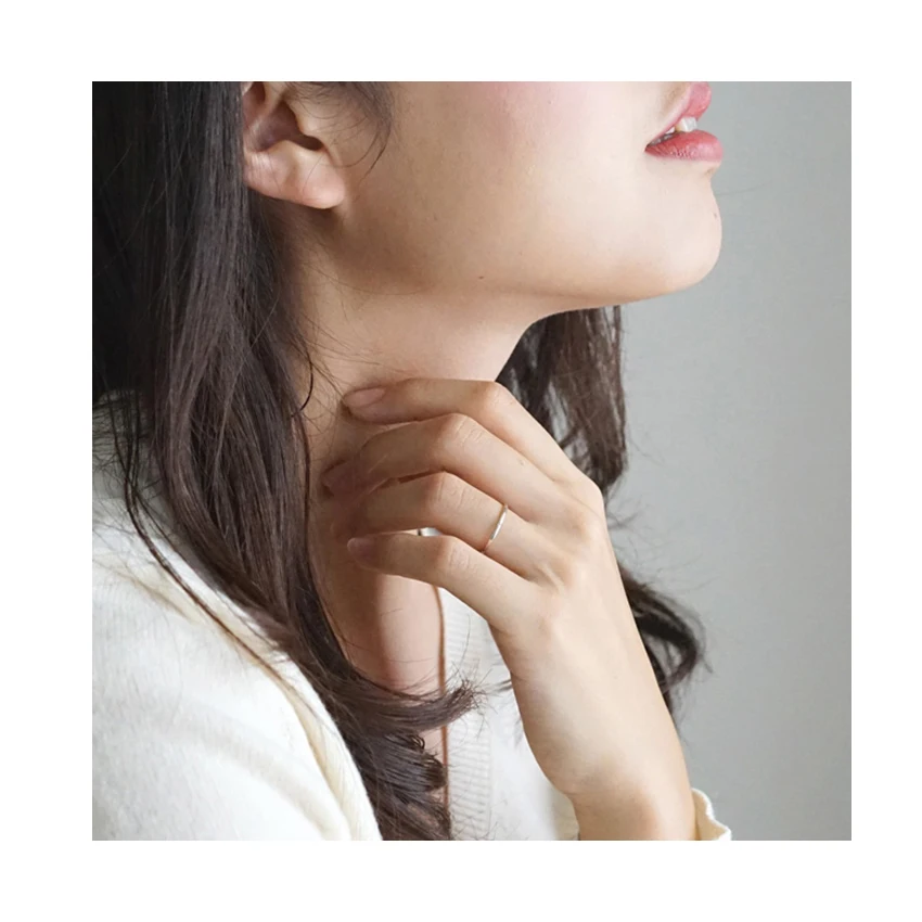 
Wholesale slim simple design women gold wedding rings white gold 