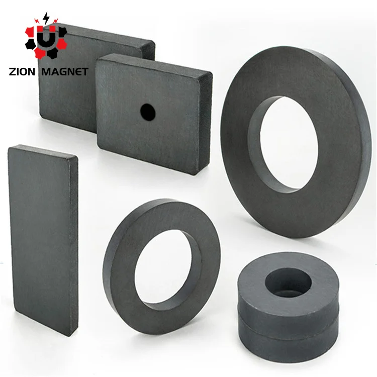 Super strong magnetic wholesale price ferrite magnet block with hole