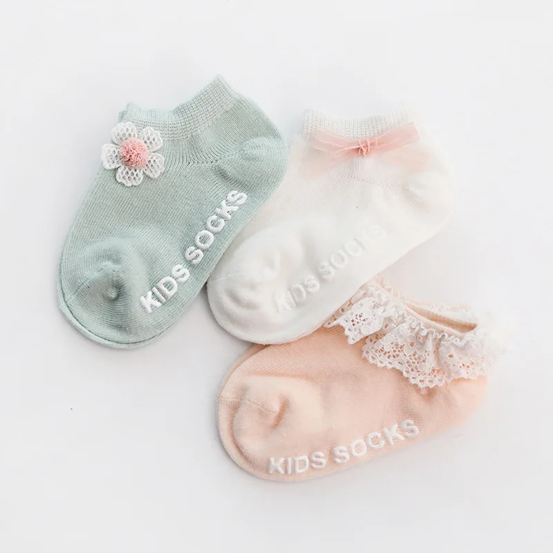 Autumn&Winter new style non silp short cute teen young baby girl lace tube socks