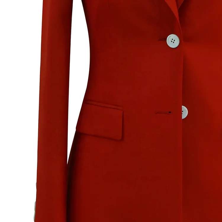 Fashion 1 piece MTM service wool slim long thick latest design ladies women blazer for office lady