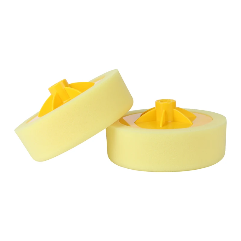 Ifoamtech Yellow polishing ball car buffing and polishing pad with backing plate 6 inches car care OEM acceptable