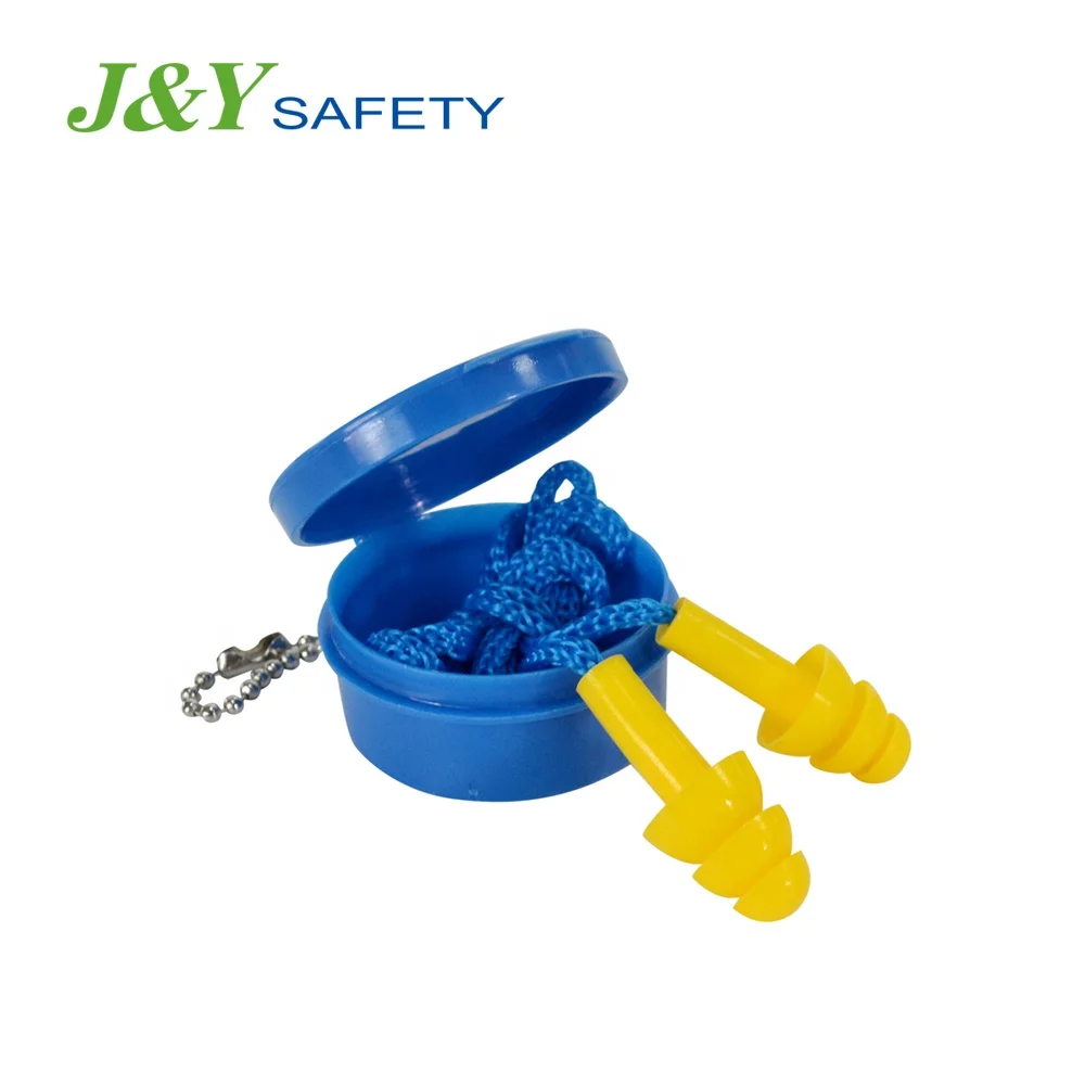 High Grade CE Standard Safety Corded Reusable Earplug Silicone Ear Plugs
