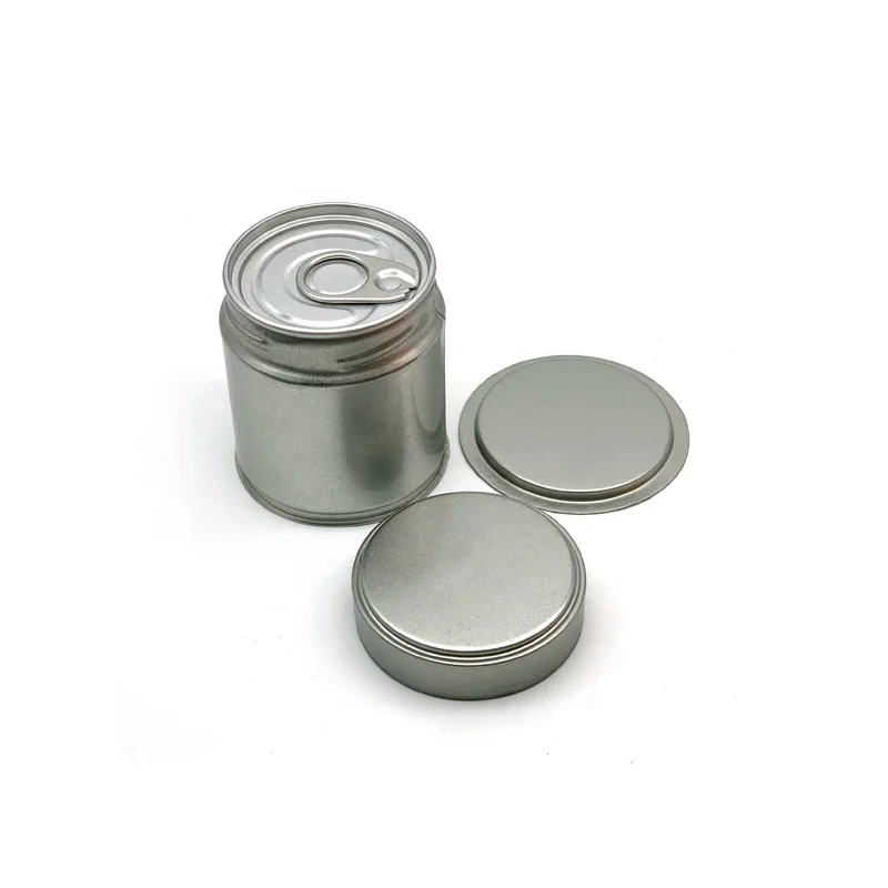 Hot sale metal packaging container food grade beautiful small eco friendly airtight empty matcha white round tea tin can boxes