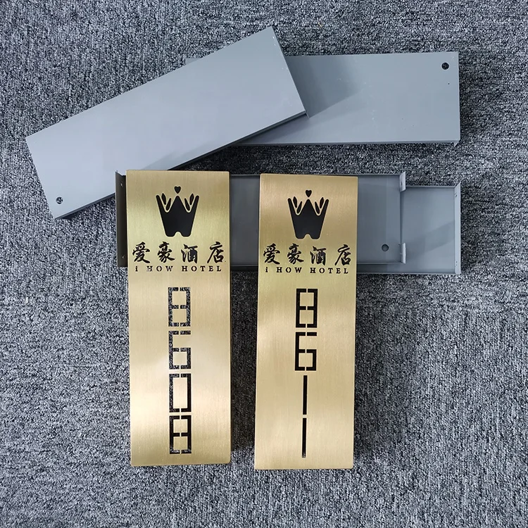 
Personalized stainless steel metal door sign house number sign for hotel room number sign 