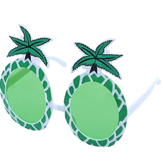 Hawaiian Flamingo Glasses Sunglasses Neon Tropical Beach BBQ Fancy Dress Party Sunglasses