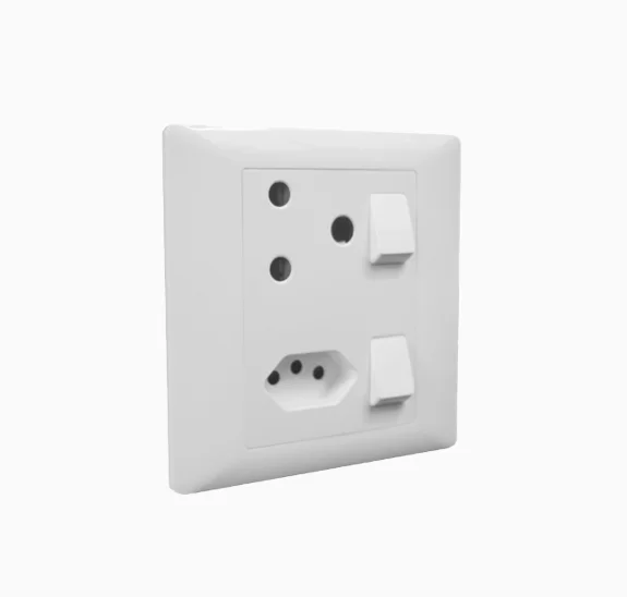 SA standard 2 socket 2 switch 10A-16A traditional socket switch