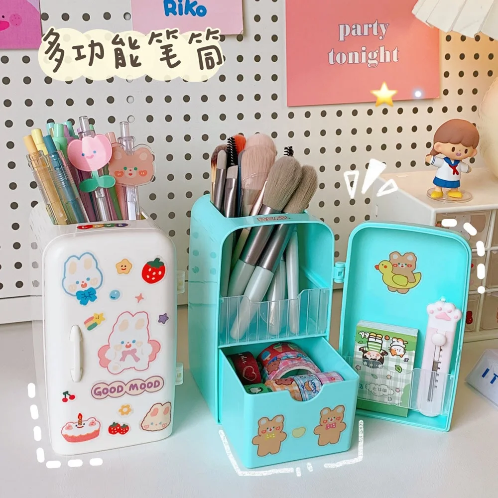 Creative simple candy color small pen holder box Christmas gift stationery student