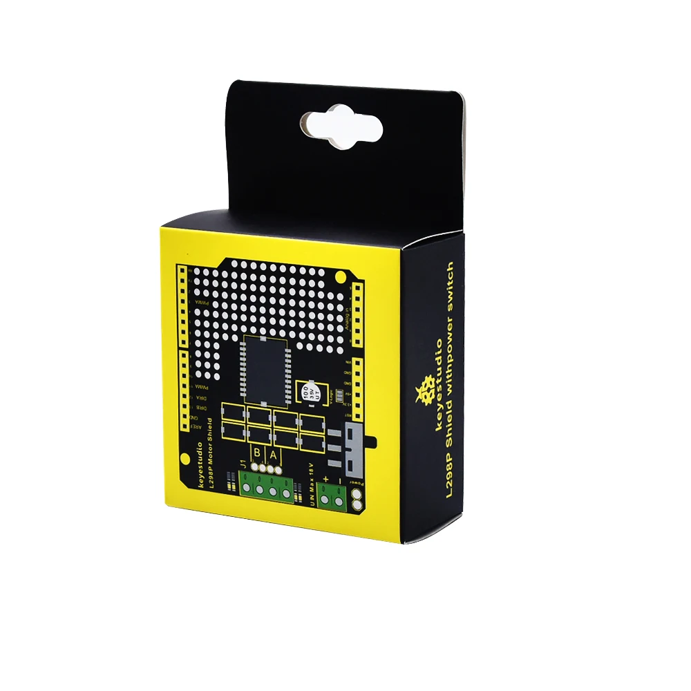 Экран Keyestudio L298P с модулем выключателя питания для Arduino