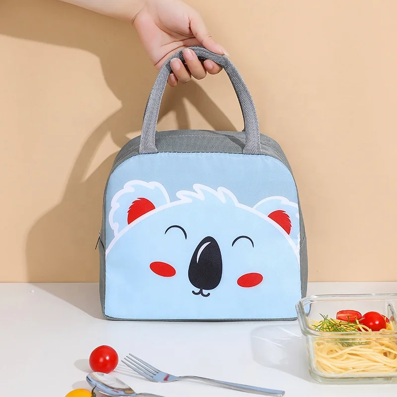 Wholesale Cartoon Cute Animal Insulated Lunch Box Tote Picnic Food Cooler Pouch Dinosaur Thermal Lunch Bag for Kids Girl Women