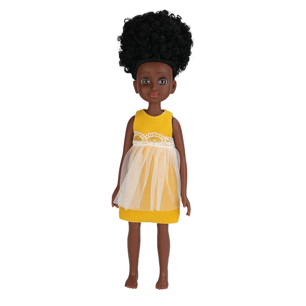 Newest Doll Clothes Design Pretty Girl Doll Toys 13 Inch PVC Vinyl Bjd Dolls African For Kids