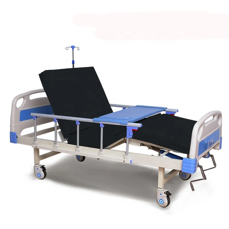 2-Function ICU Medical Hospital Bed with Anti-Sliding Manual Steel/Metal Construction 3-Year Warranty