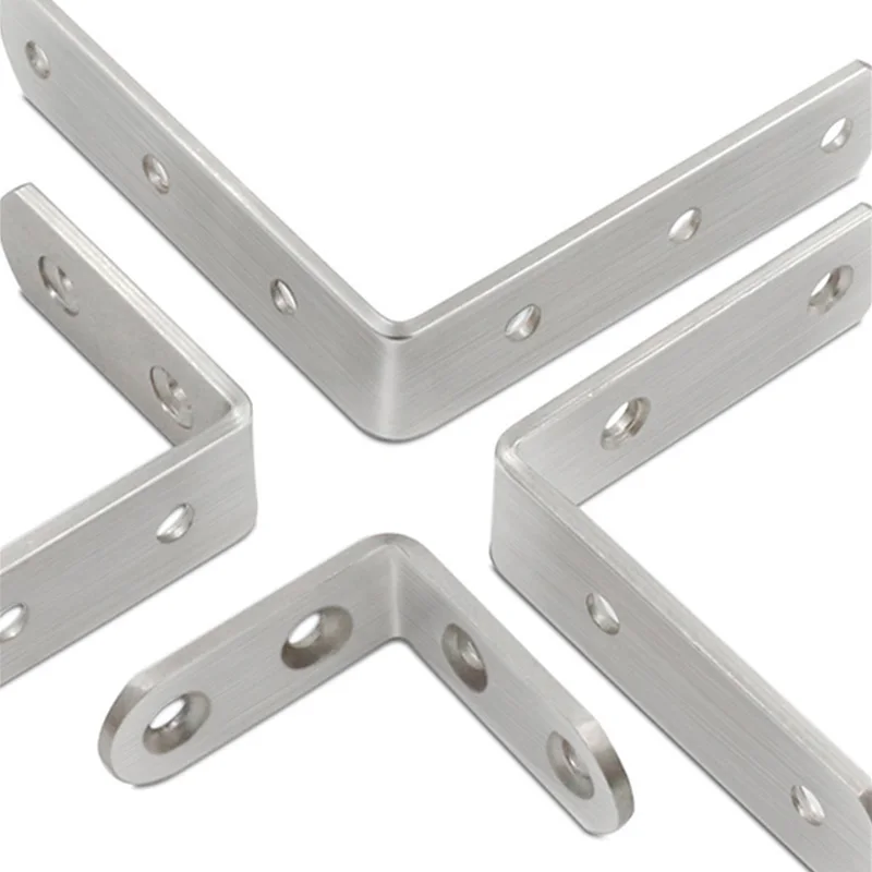 Furniture Duty Mounting Support Brackets Stainless Steel L Shaped Metal Table Frame Bracket