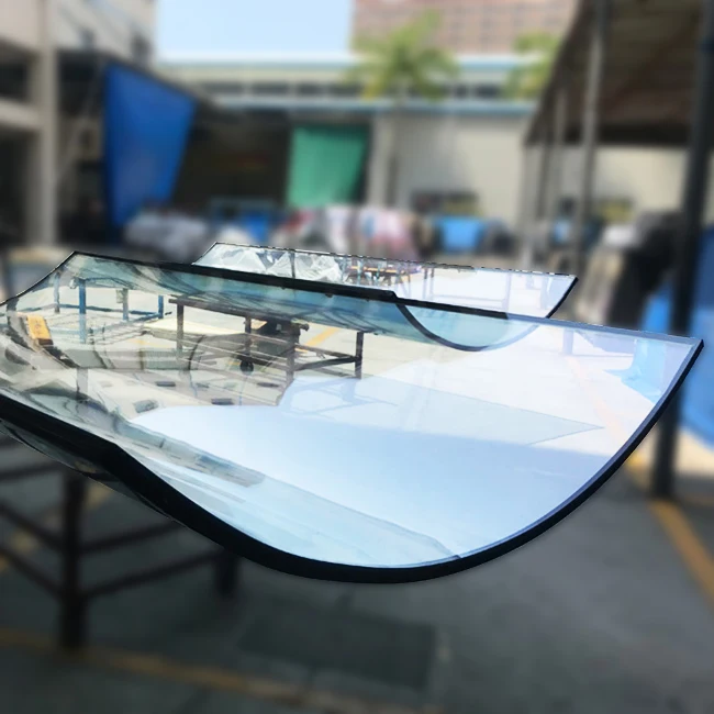 China factory clear curve  bulletproof Curved Window Laminated Glass windows for sale