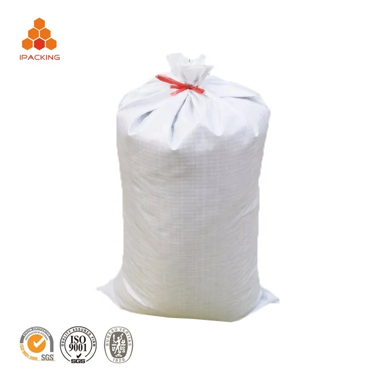 Plain PP Woven Packaging Bags 20kg Pp Woven Cement Sacks 25 Kg Polyethylene Bag Customize Security Agriculture Offset Printing